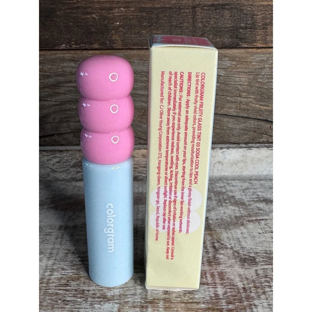 Colorgram Fruity Water Tint | 03 Soda Cool Peach | Liquid Lip Tint | MSRP $12